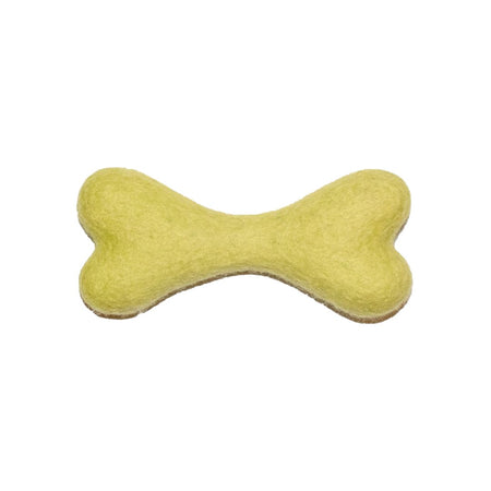 Green sustainable bone dog toy