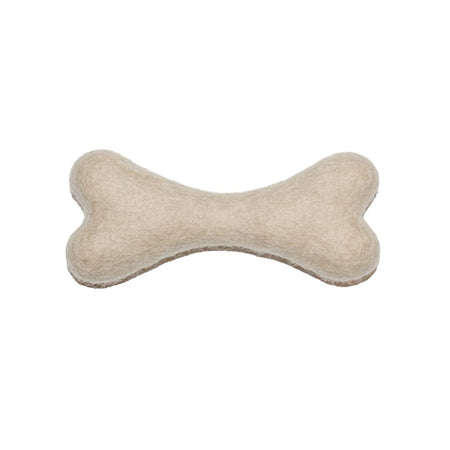 Oat colored bone dog toy