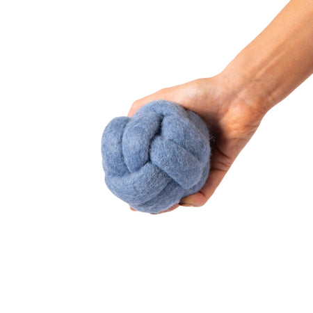Knotted dog toy ball