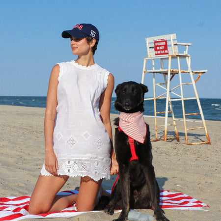 Red Stripe Dog Bandana - Tate & Taylor