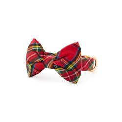 Tartan Plaid Flannel Bow Tie Collar